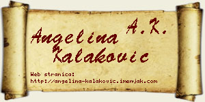 Angelina Kalaković vizit kartica